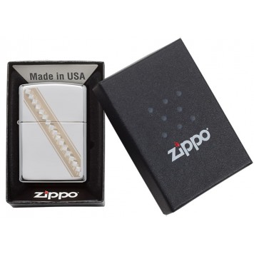 Зажигалка ZIPPO Classic с покрытием High Polish Chrome, латунь/сталь, серебристая, 36x12x56 мм-5