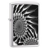 Зажигалка ZIPPO Classic с покрытием Brushed Chrome, латунь/сталь, серебристая, матовая, 36x12x56 мм