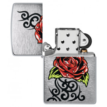 Зажигалка ZIPPO с покрытием Brushed Chrome, латунь/сталь, серебристая, 38x13x57 мм-3