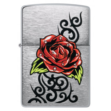 Зажигалка ZIPPO с покрытием Brushed Chrome, латунь/сталь, серебристая, 38x13x57 мм-1