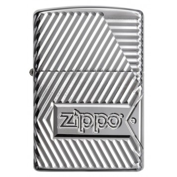 Зажигалка ZIPPO Armor® с покрытием High Polish Chrome, латунь/сталь, серебристая, 38x13x57 мм-2