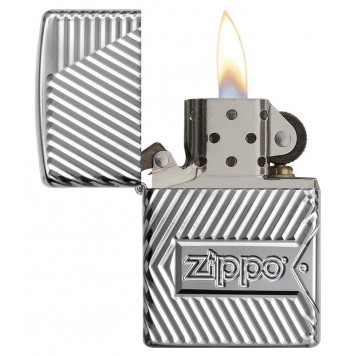 Зажигалка ZIPPO Armor® с покрытием High Polish Chrome, латунь/сталь, серебристая, 38x13x57 мм-3