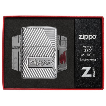 Зажигалка ZIPPO Armor® с покрытием High Polish Chrome, латунь/сталь, серебристая, 38x13x57 мм-7