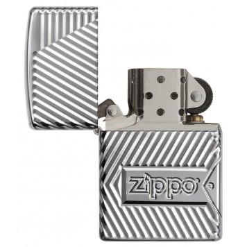 Зажигалка ZIPPO Armor® с покрытием High Polish Chrome, латунь/сталь, серебристая, 38x13x57 мм-4
