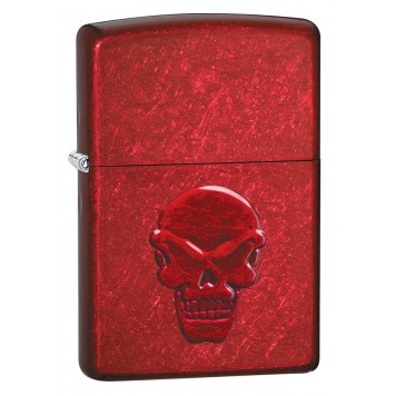 Зажигалка ZIPPO Doom с покрытием Candy Apple Red, латунь/сталь, красная, глянцевая, 38x13x57 мм