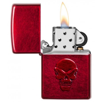 Зажигалка ZIPPO Doom с покрытием Candy Apple Red, латунь/сталь, красная, глянцевая, 38x13x57 мм-1