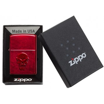 Зажигалка ZIPPO Doom с покрытием Candy Apple Red, латунь/сталь, красная, глянцевая, 38x13x57 мм-6