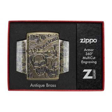 Зажигалка ZIPPO Armor™ с покрытием Antique Brass, латунь/сталь, медная, матовая, 38x13x57 мм-8