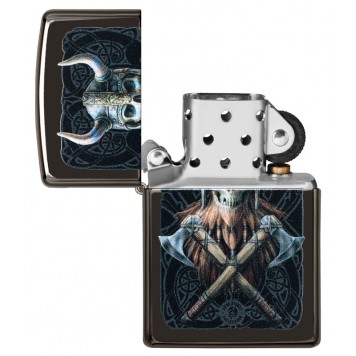 Зажигалка ZIPPO Anne Stokes с покрытием High Polish Black, латунь/сталь, чёрная, 38x13x57 мм-3