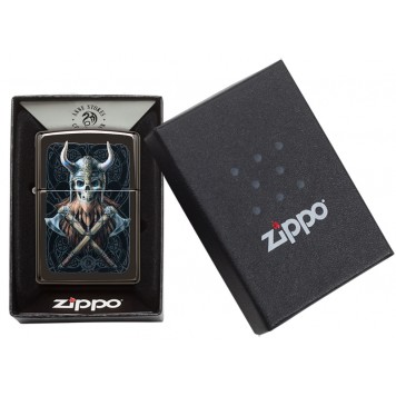 Зажигалка ZIPPO Anne Stokes с покрытием High Polish Black, латунь/сталь, чёрная, 38x13x57 мм-5