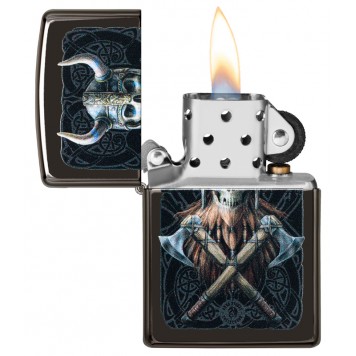 Зажигалка ZIPPO Anne Stokes с покрытием High Polish Black, латунь/сталь, чёрная, 38x13x57 мм-2