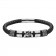 Браслет ZIPPO Five Charms Leather Bracelet, с шармами, чёрный, кожа/нержавеющая сталь, 20 см