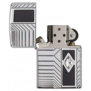 Зажигалка ZIPPO Armor® с покрытием High Polish Chrome, латунь/сталь, серебристая, 38x13x57 мм-1