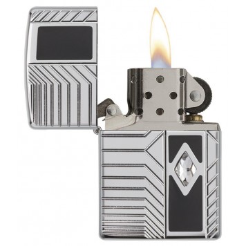 Зажигалка ZIPPO Armor® с покрытием High Polish Chrome, латунь/сталь, серебристая, 38x13x57 мм-3