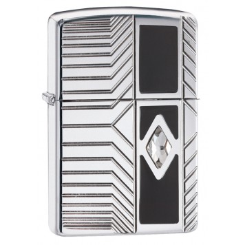 Зажигалка ZIPPO Armor® с покрытием High Polish Chrome, латунь/сталь, серебристая, 38x13x57 мм