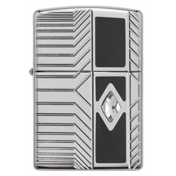 Зажигалка ZIPPO Armor® с покрытием High Polish Chrome, латунь/сталь, серебристая, 38x13x57 мм-2