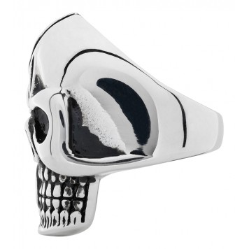 Кольцо ZIPPO, серебристое, в форме черепа, нержавеющая сталь, диаметр 20,4 мм-1