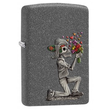 Набор ZIPPO Влюбленные зомби из двух зажигалок с покрытием Iron Stone™, серые, матовые-2