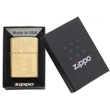 Зажигалка ZIPPO Venetian® с покрытием High Polish Brass, латунь/сталь, золотистая, 38x13x57 мм-3