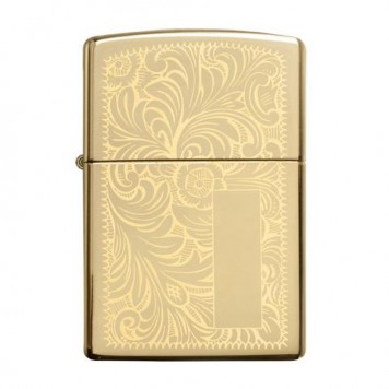 Зажигалка ZIPPO Venetian® с покрытием High Polish Brass, латунь/сталь, золотистая, 38x13x57 мм