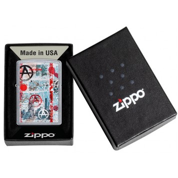 Зажигалка ZIPPO Anarchy Design с покрытием Street Chrome™, латунь/сталь, серебристая, 38x13x57 мм-5