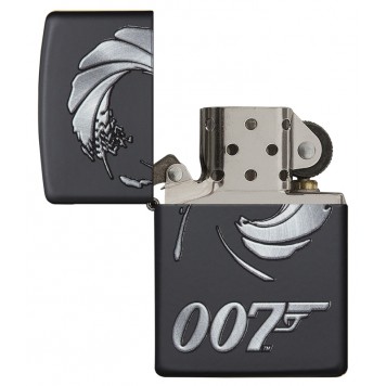 Зажигалка ZIPPO James Bond 007™ с покрытием Black Matte, латунь/сталь, чёрная, матовая, 36x12x56 мм-3