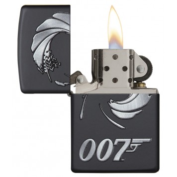 Зажигалка ZIPPO James Bond 007™ с покрытием Black Matte, латунь/сталь, чёрная, матовая, 36x12x56 мм-2