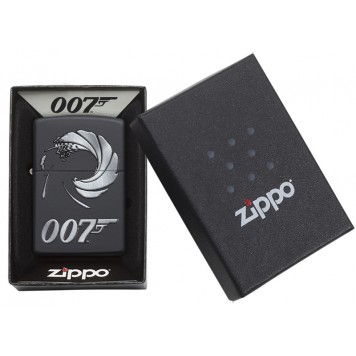 Зажигалка ZIPPO James Bond 007™ с покрытием Black Matte, латунь/сталь, чёрная, матовая, 36x12x56 мм-5