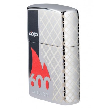 Зажигалка ZIPPO 600 Million с покрытием High Polish Chrome, латунь/сталь, серебристая, 38x13x57 мм-5