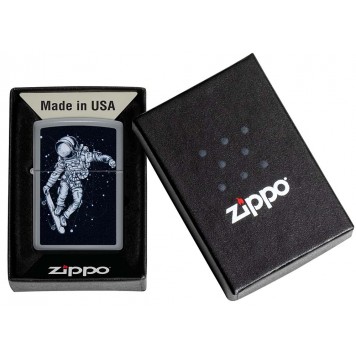 Зажигалка ZIPPO Skateboarding Astronaut с покрытием Flat Grey, латунь/сталь, серая, 38x13x57 мм-5