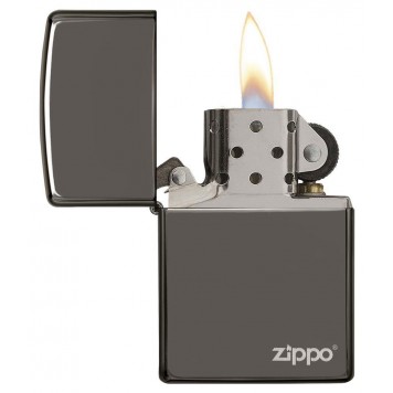 Зажигалка ZIPPO Classic с покрытием Black Ice®, латунь/сталь, чёрная, глянцевая, 38x13x57 мм-2