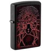 Зажигалка ZIPPO Spider Design с покрытием Black Matte, латунь/сталь, чёрная, матовая, 38x13x57 мм