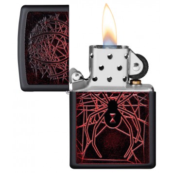 Зажигалка ZIPPO Spider Design с покрытием Black Matte, латунь/сталь, чёрная, матовая, 38x13x57 мм-2