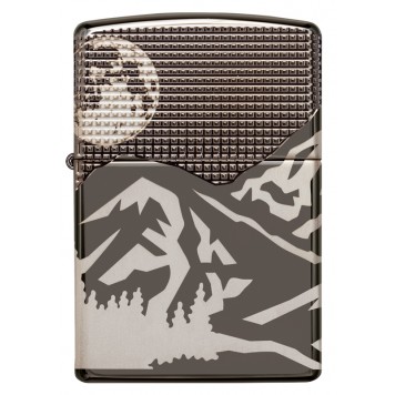 Зажигалка ZIPPO Armor™ с покрытием High Polish Black Ice®, латунь/сталь, чёрная, 38x13x57 мм-2