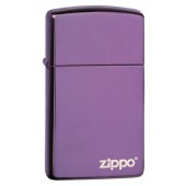 Зажигалка ZIPPO Slim® с покрытием Abyss™, латунь/сталь, фиолетовая, 30x10x55 мм
