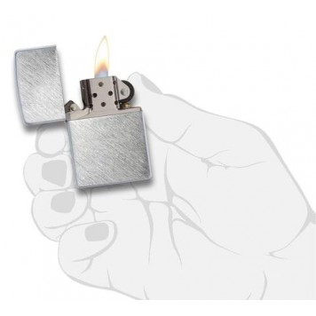 Зажигалка ZIPPO с покрытием Herringbone Sweep, латунь/сталь, серебристая, матовая, 38x13x57 мм-3