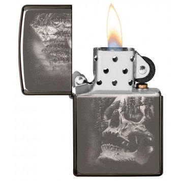 Зажигалка ZIPPO Skull Design с покрытием Black Ice®, латунь/сталь, черная, 38x13x57 мм-2