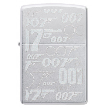 Зажигалка ZIPPO James Bond™ с покрытием Satin Chrome, латунь/сталь, серебристая, 38x13x57 мм-1