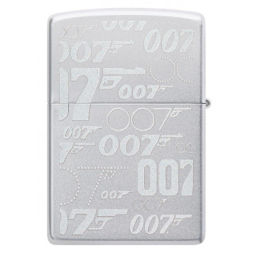 Зажигалка ZIPPO James Bond™ с покрытием Satin Chrome, латунь/сталь, серебристая, 38x13x57 мм-7