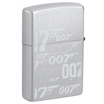 Зажигалка ZIPPO James Bond™ с покрытием Satin Chrome, латунь/сталь, серебристая, 38x13x57 мм-6