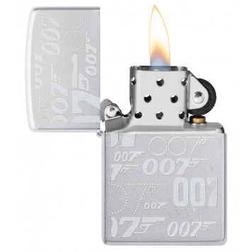 Зажигалка ZIPPO James Bond™ с покрытием Satin Chrome, латунь/сталь, серебристая, 38x13x57 мм-2