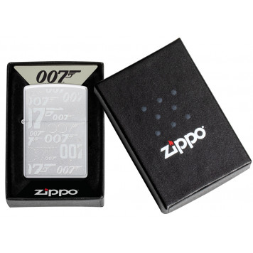 Зажигалка ZIPPO James Bond™ с покрытием Satin Chrome, латунь/сталь, серебристая, 38x13x57 мм-5