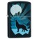 Зажигалка ZIPPO Wolf and Moon с покрытием Black Matte, латунь/сталь, чёрная, матовая, 38x13x57 мм