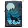 Зажигалка ZIPPO Wolf and Moon с покрытием Black Matte, латунь/сталь, чёрная, матовая, 38x13x57 мм