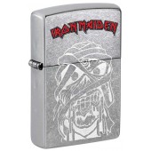 Зажигалка ZIPPO Iron Maiden с покрытием Street Chrome, латунь/сталь, серебристая, 38x13x57 мм