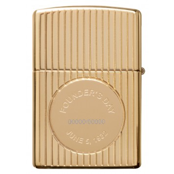 Зажигалка ZIPPO Armor® Founder's Day с покрытием Gold Plate, латунь/сталь, золотистая, 38x13x57 мм-4