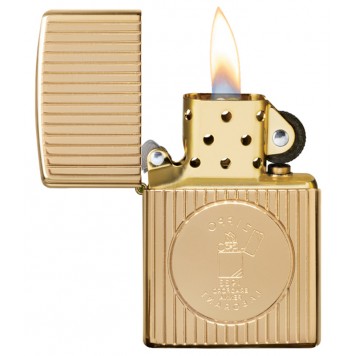 Зажигалка ZIPPO Armor® Founder's Day с покрытием Gold Plate, латунь/сталь, золотистая, 38x13x57 мм-2