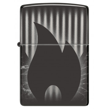 Зажигалка ZIPPO Classic с покрытием High Polish Black, латунь/сталь, черная, глянцевая, 38x13x57 мм-1