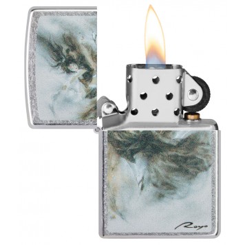 Зажигалка ZIPPO Luis Royo с покрытием Street Chrome, латунь/сталь, серебристая, 38x13x57 мм-2