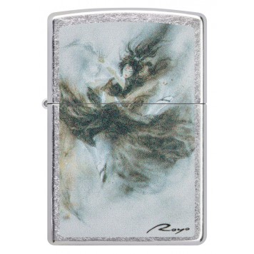 Зажигалка ZIPPO Luis Royo с покрытием Street Chrome, латунь/сталь, серебристая, 38x13x57 мм-1